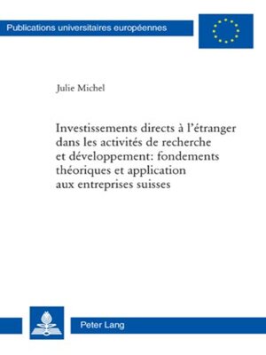 cover image of Investissements directs à l'étranger dans les activités de recherche et développement